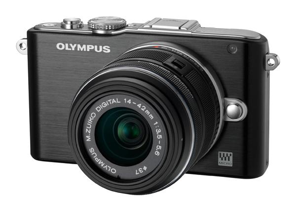 Olympus PEN Lite und Olympus VF-3 