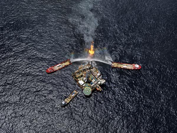 Oil Spill #5 . Q4000 . Drilling Platform . Gulf of Mexico . June 24 2010