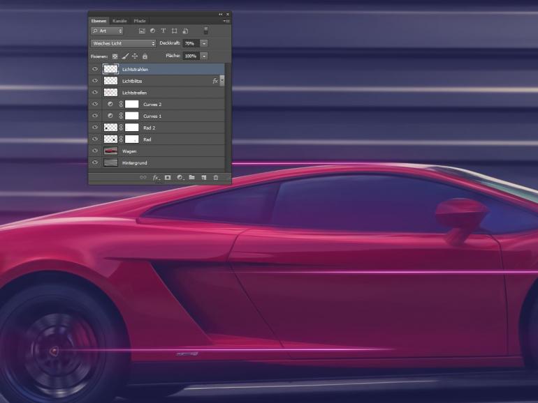 So erzeugen Sie dynamische Autobilder mit Photoshop