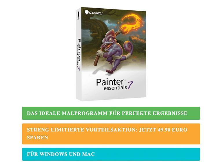 Lebenslange Nutzung: Corel Painter essentials 7 heute kostenlos sichern.