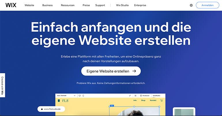 Eigene Website mit Wix erstellen