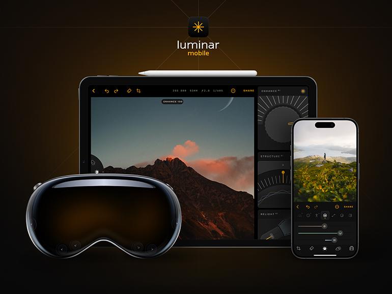 Luminar Mobile ist die Skylums neue Fotobearbeitung für iPad, iPhone und Apple Vision Pro-Geräte.