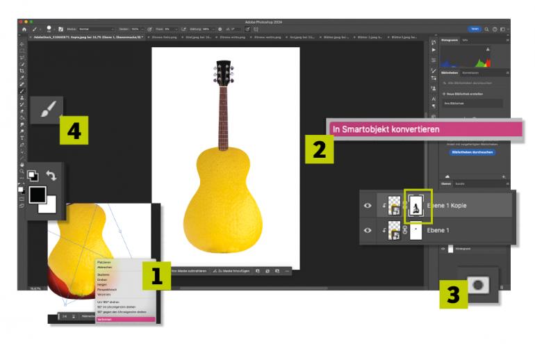 Zitrone auf Gitarre anpassen