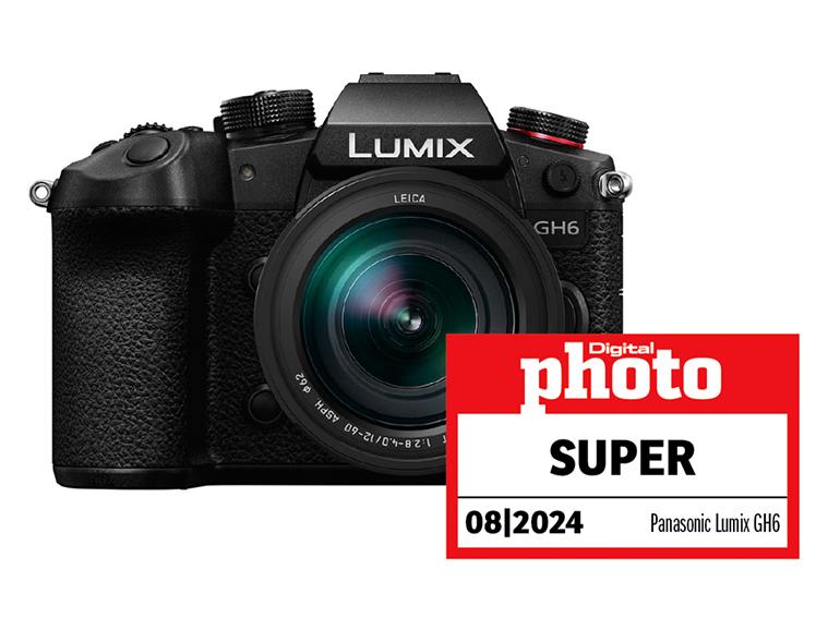 Panasonic Lumix GH6 mit Testlogo