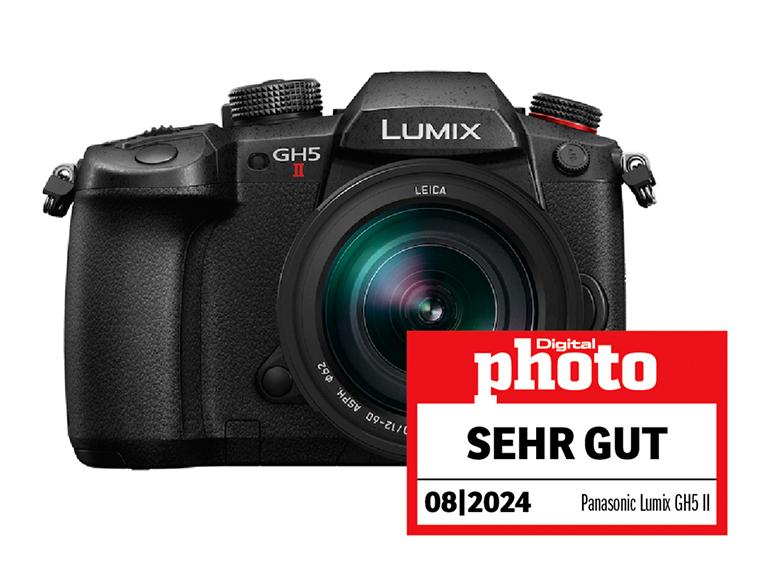 Panasonic Lumix GH5 II mit Testlogo