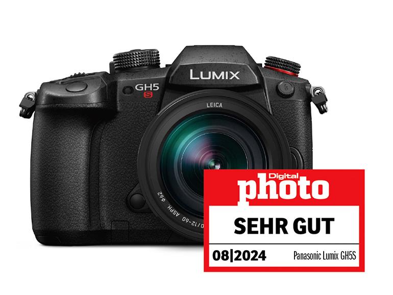 Panasonic Lumix GH5S mit Testlogo