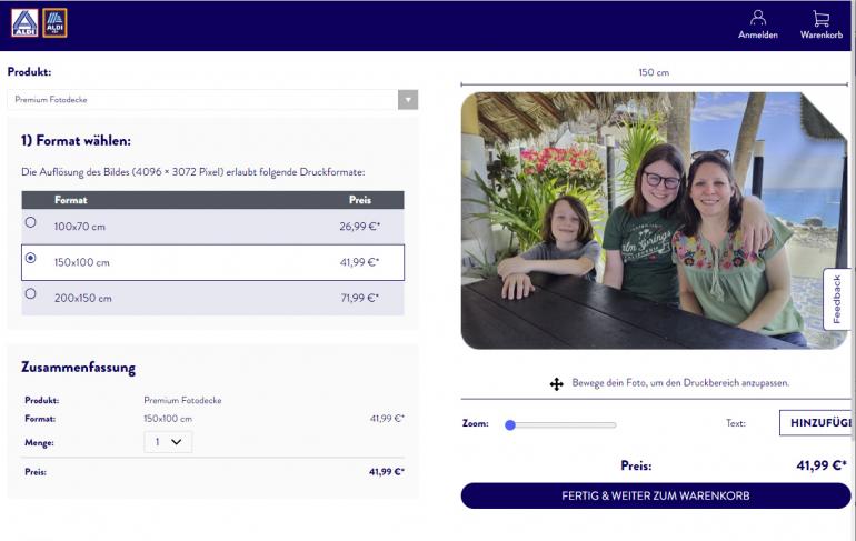 Aldi Foto Premium Fotodecke Testergebnis