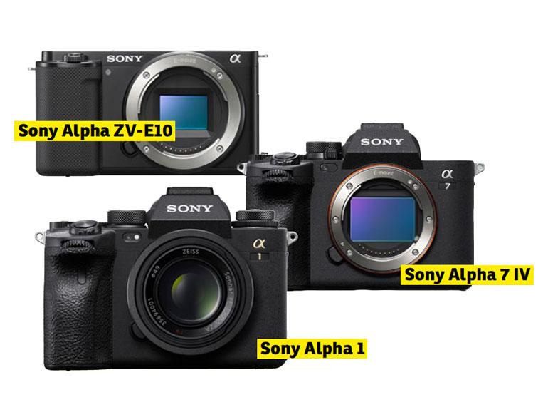 Sony Alpha ZV-E10, Sony Alpha 7 IV, Sony Alpha 1